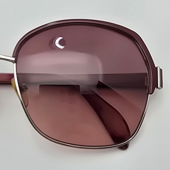 Giorgio Armani GA851/S Burgundy Silver Frame Brown Gradient Butterfly Sunglasses main image 9